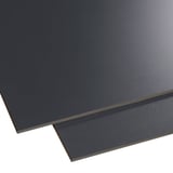 HPL Platte 6 mm Anthrazitgrau, Scobalit, zwei Platten leicht ueberlappend, Hauptansicht