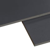 HPL Platte 6 mm Anthrazitgrau, Detailansicht der Oberflaeche und Schnittkante