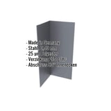 Innenecke Graphitgrau RAL 7024, 0,50 mm Stahl, Polyesterbeschichtung, mit eingeblendeten Eckdaten
