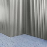 Innenecke Graualuminium RAL 9007, Stahl 0,50 mm, im verbauten Zustand an einer Wand