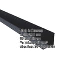 Innenecke aus anthrazitgrauem Stahl, 0,50 mm, mit Shimoco Beschichtung, Eckdaten eingeblendet