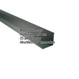Innenecke Aluminium Moosgrün mit eingeblendeten Eckdaten zu Material, Stärke und Beschichtung