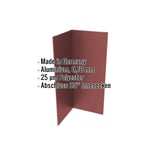 Innenecke Aluminium 0,70 mm Rotbraun RAL 8012 mit eingeblendeten Eckdaten