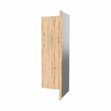 Innenecke aus Stahl, Ahorn, 0,50 mm, Vorderseite mit Holzstruktur, Rückseite silbern