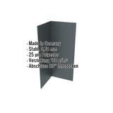 Innenecke aus Stahl, Anthrazitgrau RAL 7016, 0,75 mm Staerke, mit eingeblendeten Produktdaten