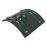 Kalotte Profil 18/1064 aus Aluminium in Chromoxidgrün (RAL 6020) mit Bohrung, Hauptansicht