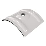 Kalotte Profil 18/1064 aus Aluminium in Lichtgrau RAL 7035 mit Dichtung und Schraubenloch