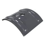 Kalotte Profil 18/1064 aus graphitgrauem Aluminium (RAL 7024) mit Bohrung, Hauptansicht