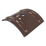 Weckman Kalotte Profil 18/1064 aus nussbraunem Aluminium (RAL 8011) mit vorgebohrtem Loch, Hauptansicht