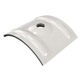 Kalotte Profil 18/1064 aus Aluminium Grauweiß RAL 9002 mit Dichtung und Schraubenloch