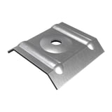 Kalotte Profil 20/1100 aus blankem Aluminium mit Bohrung, schraeg von oben