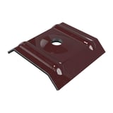 Kalotte Profil 20/1100 aus weinrotem Aluminium (RAL 3005) mit Bohrung, Hauptansicht