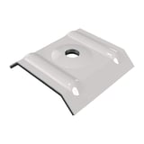 Kalotte Profil 20/1100 aus lichtgrauem Aluminium (RAL 7035) mit Bohrung, Hauptansicht