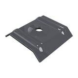 Kalotte Profil 20/1100 aus graphitgrauem Aluminium (RAL 7024) mit Bohrung, Hauptansicht