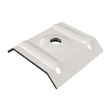 Kalotte Profil 20/1100 aus Aluminium, Grauweiß RAL 9002, mit zentraler Bohrung, Hauptansicht