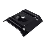 Kalotte Profil 20/1100 aus Aluminium Tiefschwarz RAL 9005, Hauptansicht schraeg von oben