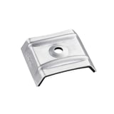 Kalotte Profil 250/49 aus blankem Aluminium mit zentraler Bohrung, Scobalit Logo seitlich