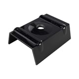 Kalotte Profil 33/500 aus Aluminium Tiefschwarz RAL 9005, Hauptansicht schraeg von oben