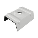 Kalotte Profil 33/500 aus weißaluminiumfarbenem Aluminium, Hauptansicht schräg von oben