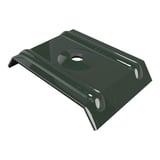 Kalotte Profil 35/207 aus Aluminium in Chromoxidgrün (RAL 6020) mit Bohrung, Hauptansicht