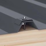 Kalotte Profil 45/333M Graphitgrau RAL 7024 auf Trapezblech mit Schraube, Verlegung