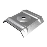 Kalotte Profil 76/18 Spundwand aus blankem Aluminium, Hauptansicht schraeg von oben
