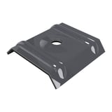 Kalotte Profil 76/18 aus Aluminium in Perlgrim Grau, Hauptansicht mit Bohrung