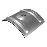 Kalotte Profil 76/18 Welle aus blankem Aluminium, Oberseite mit Bohrung