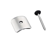 Kalotte und Schraube, Aluminium blank, fuer Profil 76/18 Welle