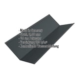 Kehlblech | 19,5 cm x 19,5 cm x 2,00 m | Stahl 0,50 mm | 25 µm Polyester | 9011 - Graphitschwarz