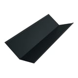 Kehlblech | 19,5 cm x 19,5 cm x 2,00 m | Stahl 0,50 mm | 25 µm Polyester | 9011 - Graphitschwarz