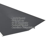 Kehlblech aus Stahl, dunkelgrau (RAL 7024), 0,50 mm, mit Mattpolyester-Beschichtung und eingeblendeten Eckdaten