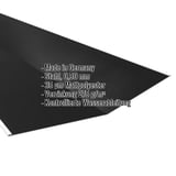 Kehlblech Stahl 0,50 mm Schwarz Mattpolyester mit eingeblendeten Eckdaten