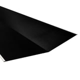 Kehlblech Stahl 0,50 mm Schwarz Mattpolyester, Detailansicht der Beschichtung