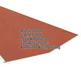Kehlblech ziegelrot, 0,50 mm Stahl mit 35 µm Mattpolyester, Eckdaten eingeblendet