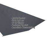 Kehlblech Anthrazitgrau RAL 7016, Stahl 0,50 mm, 80 µm Shimoco Beschichtung, mit eingeblendeten Eckdaten