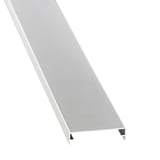 Klemmdeckel aus Aluminium in Silber, Hauptansicht des U-förmigen Profils