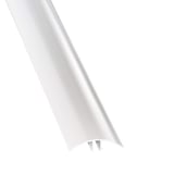 Klemmdeckel aus weißem PVC, Scobalit, für A4 Profil, Hauptansicht schräg von oben