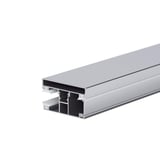 Klemmdeckel fuer DUO Profil, Aluminium blank, Schnittansicht mit Hohlkammern