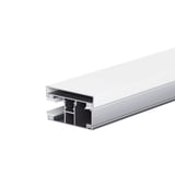 Weißer Klemmdeckel auf Aluminium DUO Profil, Schnittansicht von der Seite