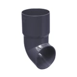 Kunststoff Fallrohrabzweig Graphit, PVC, 90 Grad Winkel