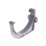 Grauer PVC Dachrinnenhalter von Plastmo, Rueckansicht mit Befestigungsloechern