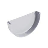 Endstueck fuer halbrunde Graphit PVC Dachrinne von Plastmo