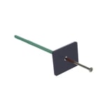 Dachrinnen Befestigungsstift Graphit PVC, mit Schraube und Duebel fuer die Wandmontage