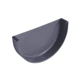 Graphit PVC Rinnenendstueck, Detailansicht von oben