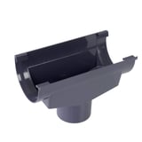 Graphit PVC Rinnenablaufstutzen, Detailansicht von oben