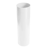 Weißes PVC Fallrohr, zylindrische Form, freigestellt
