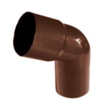 Braunes PVC Fallrohr Kniestueck 90 Grad von Plastmo