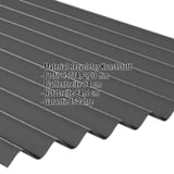 Kunststoff Profilplatte ReWell 94/34, schwarz, mit eingeblendeten Eckdaten zu Material, Profil, Breite und Garantie
