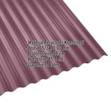 Kunststoff Profilplatte Scobanit EVO rotbraun, 95/34, 3,00 mm, mit eingeblendeten Eckdaten